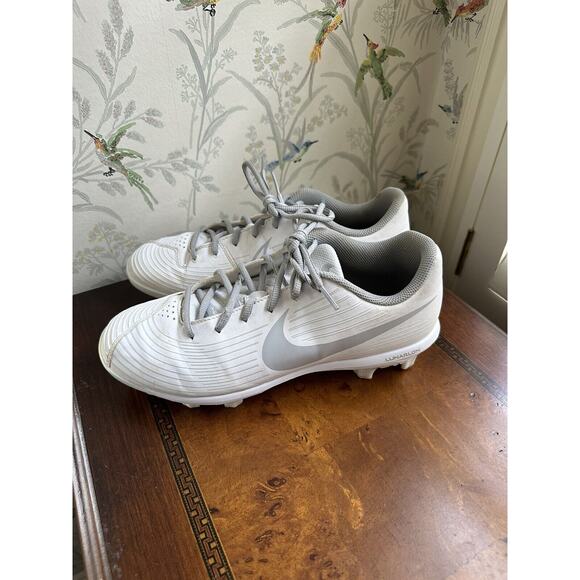Nike Lunar Hyperdiamond 3 Pro Softball Cleats w/ Pitchers Tuff Toe White Sz 10 - Picture 3 of 7
